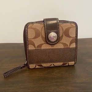 Coach Signature Bronze Billfold Wallet